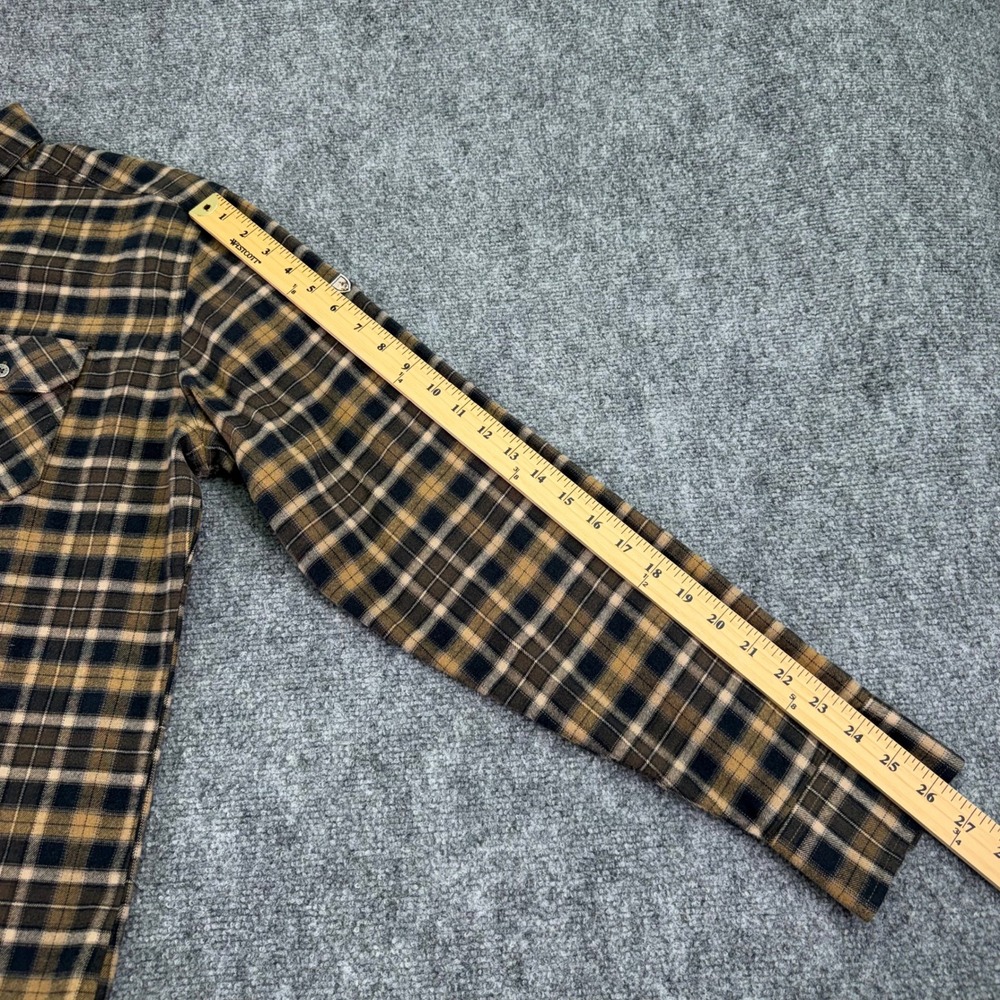 Kuhl Flannel Shirt Mens XL Brown Plaid Dillingr Cotton Tencel Soft Button Up - Picture 10 of 12
